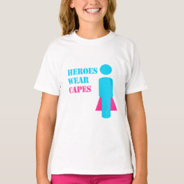 Heros Bära Capes (Teal/Rosa) T-Shirt