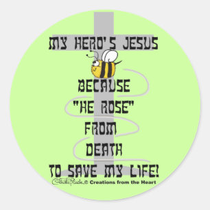 Heros Jesus Runt Klistermärke