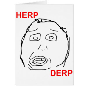 Herp Derp Herp Derping Hälsningskort