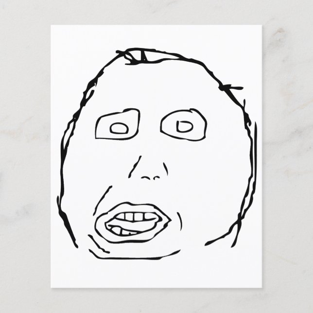 Herp Derp Idiot Rage Ansikte Meme Flygblad (Framsidan)