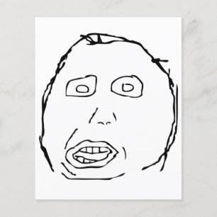 Herp Derp Idiot Rage Ansikte Meme Flygblad