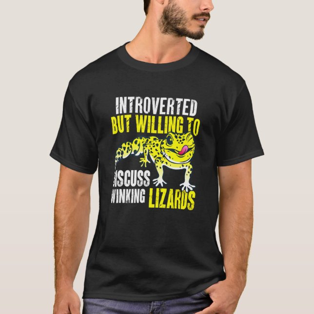 Herpetolog ödla reptil leopardgecko 1 t shirt (Framsida)