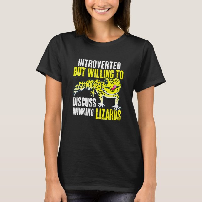 Herpetolog ödla reptil leopardgecko 1 t shirt (Framsida)