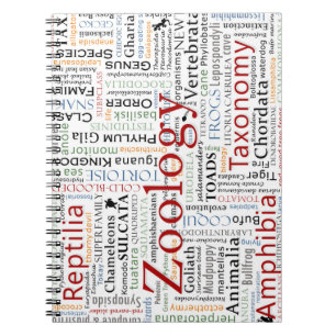 Herpetologi i typografi anteckningsbok