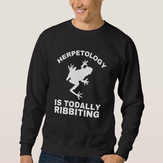 Herpetologi, reptil och groddjur lång ärmad tröja (Framsida)