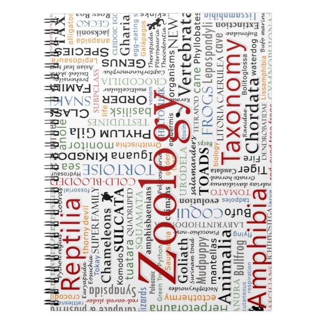 Herpetology i typografi anteckningsbok (Framsidan)