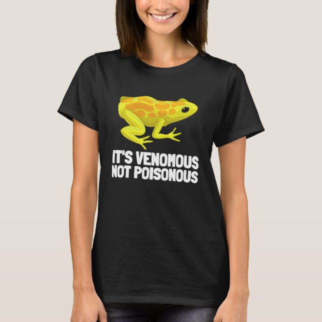 Herpetology Reptile And Amphibians  Venomous Not P T Shirt (Framsida)