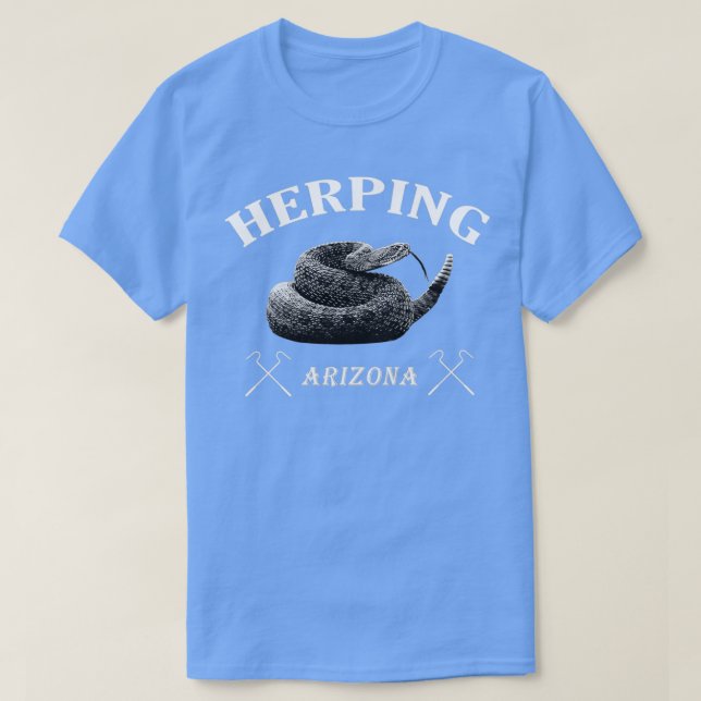 Herping Arizona med en rattlesnake T Shirt (Design framsida)