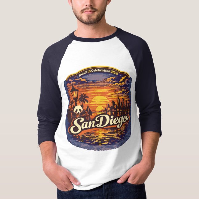 Herr 3/4 armsklädd skjorta t shirt (Framsida)