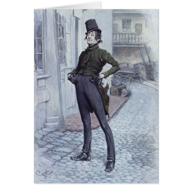 Herr Alfred klirr Hälsningskort (Framsidan)