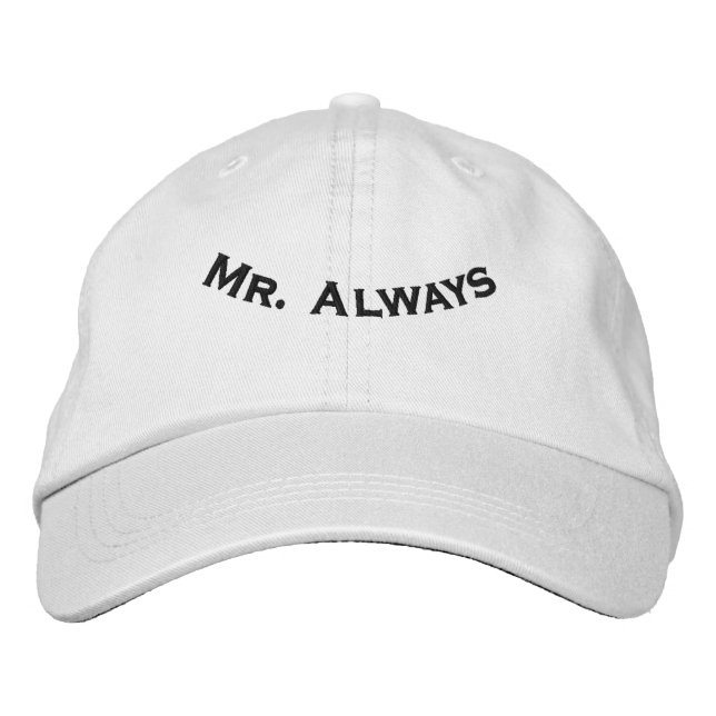 Herr Alltid Elegant Vit-Hatt Honeymoon Romantisk P Broderad Keps (Framsida)