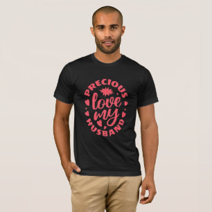 Herr "Älskad kärlek min fru" Hjärtat typografi T-s T Shirt