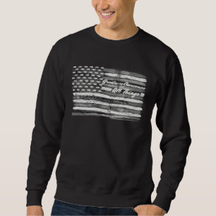 Herr Anpassad Patriotisk USA Flagga Lång Ärmad Tröja