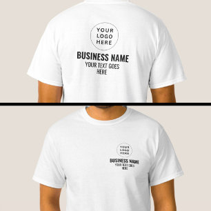 Herr Anpassat framsida och baksida tryck logotyp m T Shirt