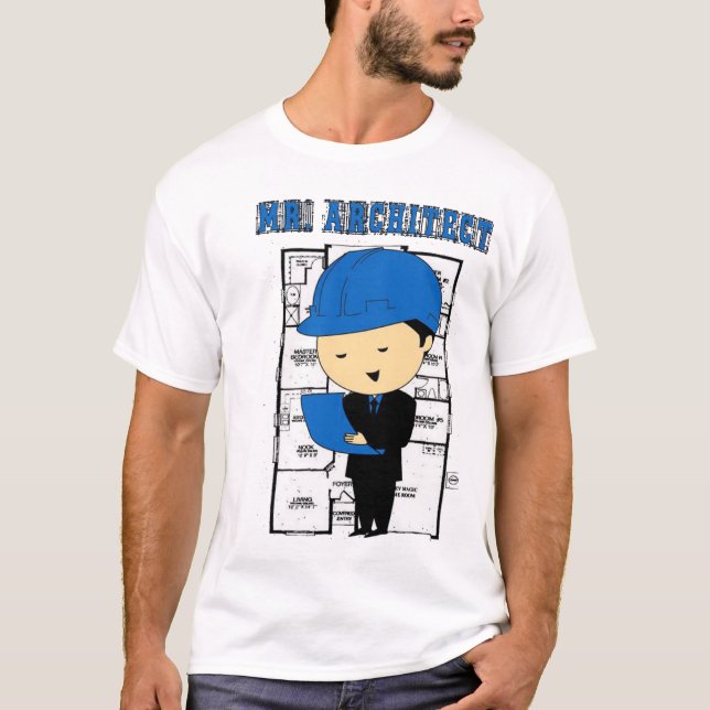 Herr arkitektskjorta t-shirt (Framsida)