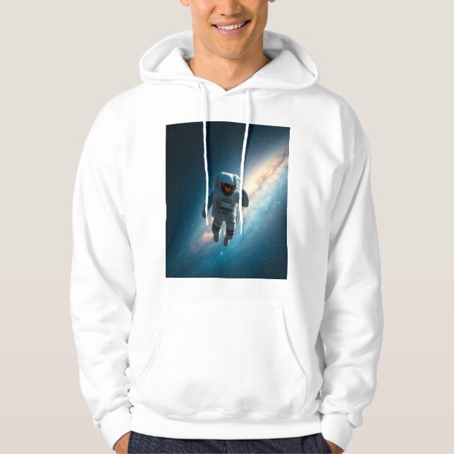 Herr Astronaut Rymd Galax Tröja med Huva Hoodie (Framsida)