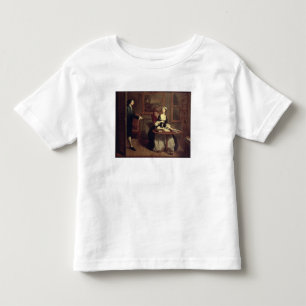 Herr B. finner Pamela handstil, illustration från T-shirt