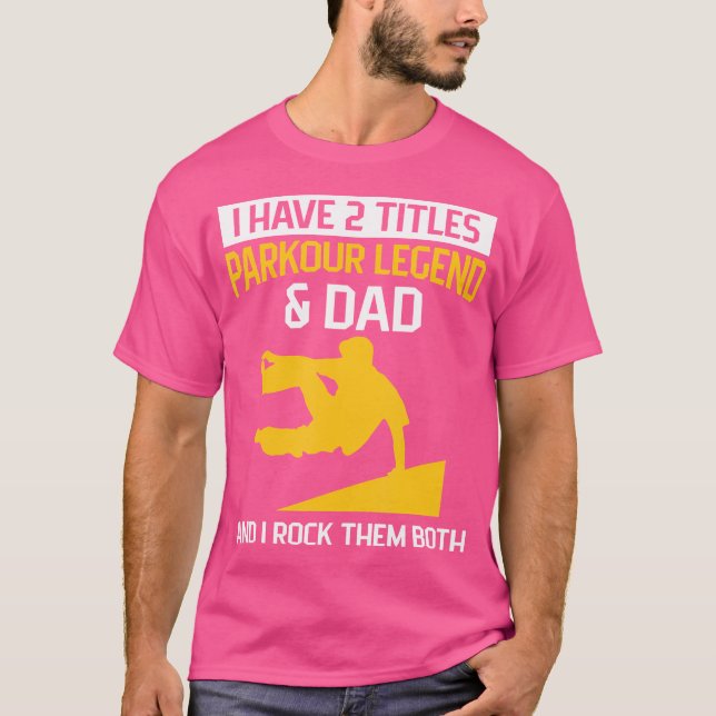 Herr Backflip Parkour Design För Din Parkour Pappa T Shirt (Framsida)