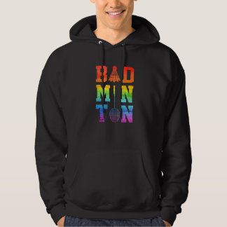 Herr Badminton Grafisk Badminton Spelare Shuttle Hoodie