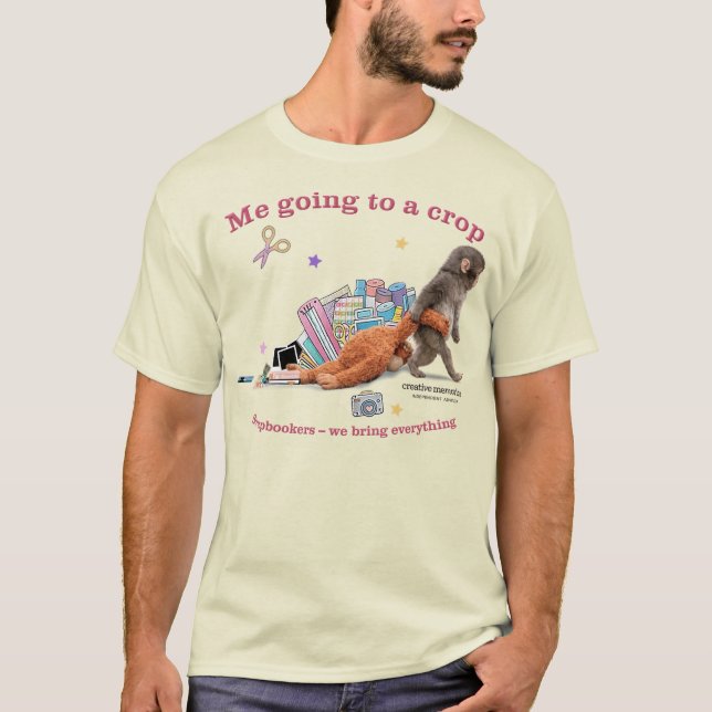 Herr Basic Punch Monkey skjorta T Shirt (Framsida)