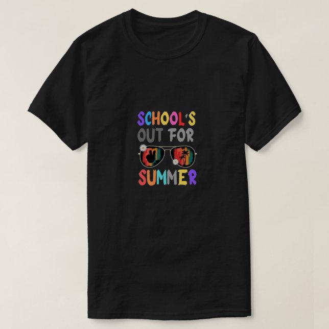 Herr Basic school Ut för glasögon sommar  T Shirt (Design framsida)