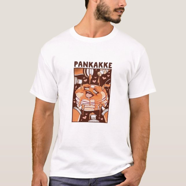 Herr Basic T-Shirt KAWAII pankakke ,T-SHIRT cake (Framsida)