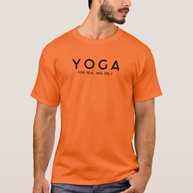 Herr Basic T-Shirt | Yoga för riktiga män endast (Framsida)