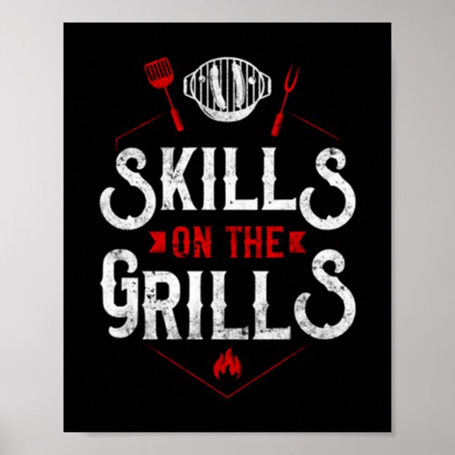 Herr BBQ rökarfärdigheter på grillarna märke Poster (Framsidan)