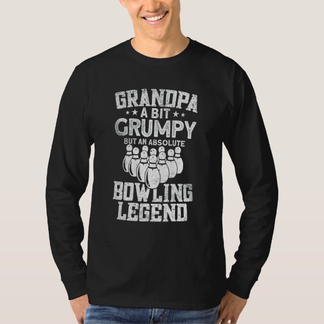 Herr Bowling Farfar     Bowlar Bowling T Shirt (Framsida)