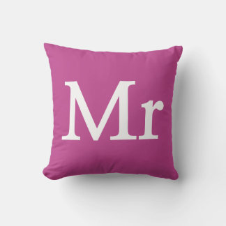 Herr brevv Monogram - Herr och fru kudde