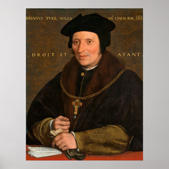 Herr Brian Tuke - Hans Holbein Fine Art Poster (Framsidan)