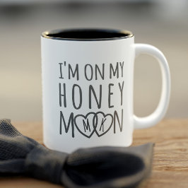 Herr Bröllopskaffe Mugga med Monogram Två-Tonad Mugg