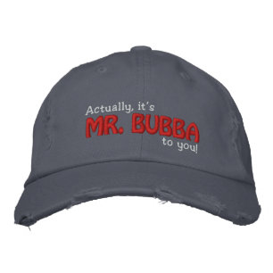 HERR! Bubba till dig! Broderad Keps