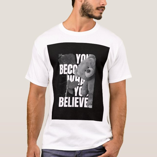 Herr Casual halvärmad T-shirt | Mjuk bomullströja (Framsida)