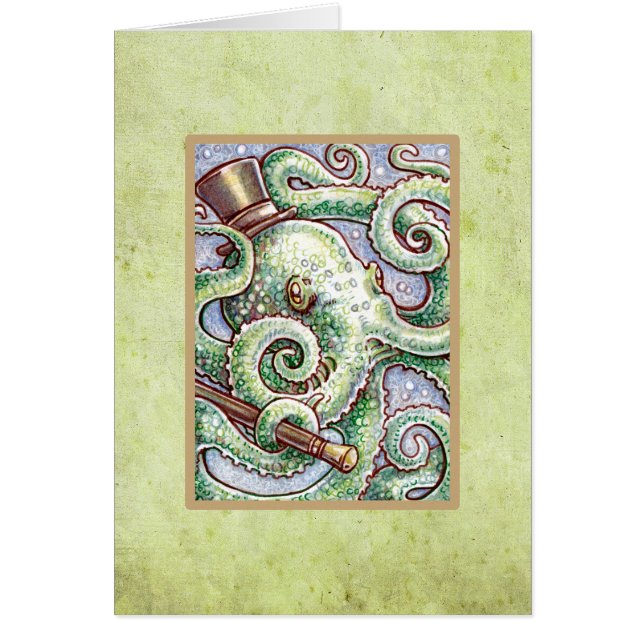 Herr Cephalopod Hälsningskort (Framsidan)