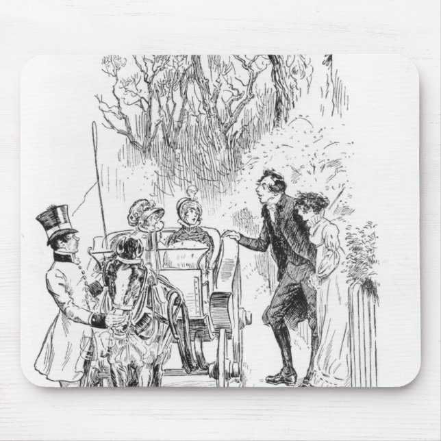 Herr Collins och Charlotte var båda anseende Musmatta (Framsidan)