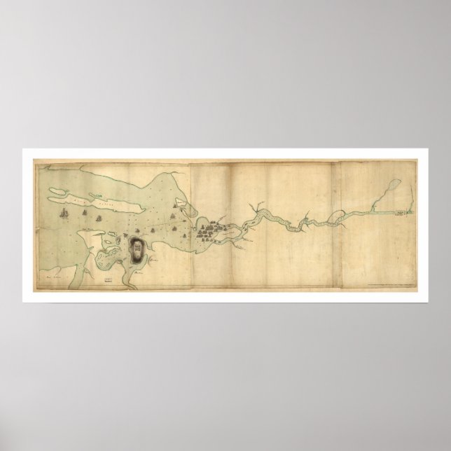 Herr Collyers flotta på Penobscot River Karta - 17 Poster (Framsidan)