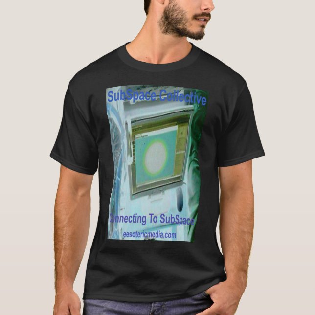 Herr "Connecting To SubSpace" svart t-shirt (Framsida)