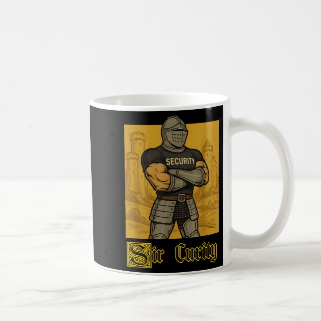Herr Curity Funny Security Pun Knight Medieval Mem Kaffemugg (Höger)