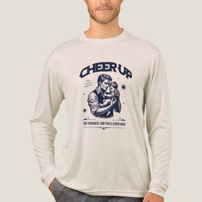 HERR DADDA LYFT DIN DAG LÅNGÄRMA T-SHIRT (Framsida)