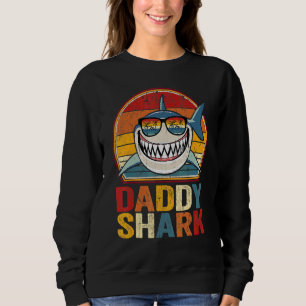 Herr Daddy Shark Retro Pyjamas Fars Dag Daddy Sh T Shirt