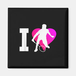 Herr Dam Badminton Badminton Spelare Shuttle Magnet