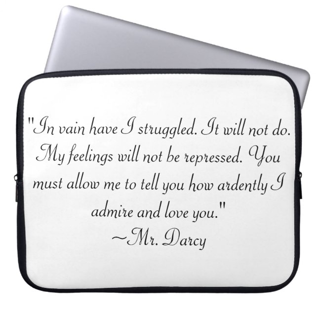 Herr Darcy citationstecken Laptop Sleeve (Framsidan)