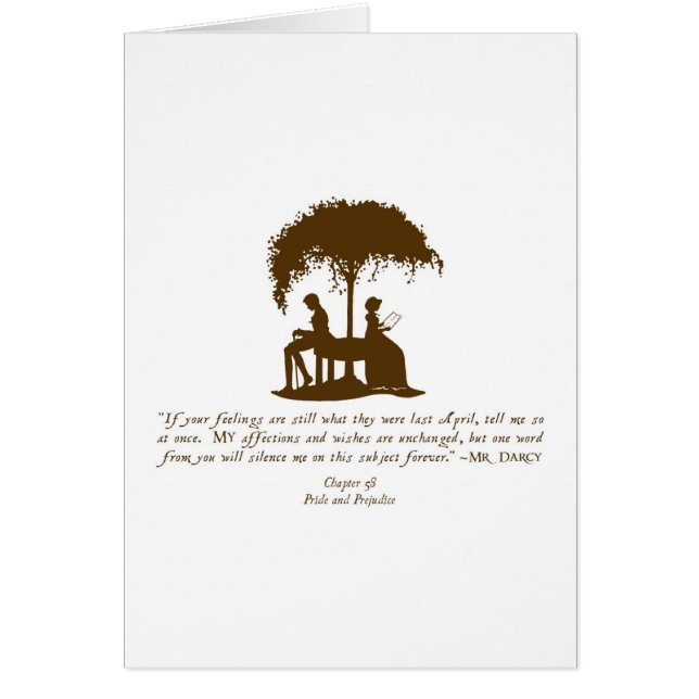 Herr Darcys förslag Hälsningskort (Framsidan)