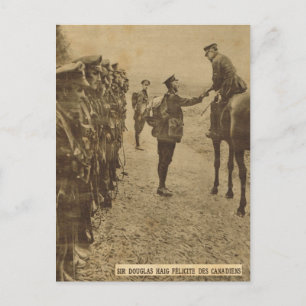 Herr Douglas Haig gratulerar kanadensiska trupper Vykort