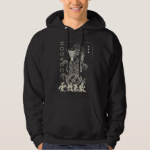 Herr Dragon Grafisk Hoodie Streetwear Stylish Svet