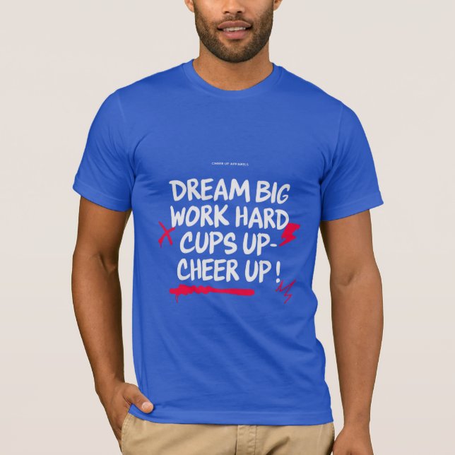 HERR DREAM BIG CHEER UP JERSEY T-SHIRT  (Framsida)