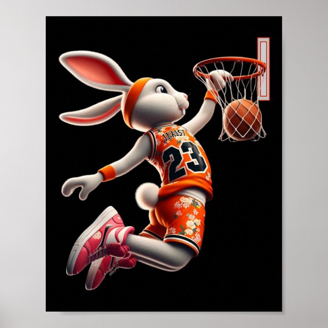 Herr Dunk Easter Bunny Sketll Pojkar Barn  Poster (Framsidan)
