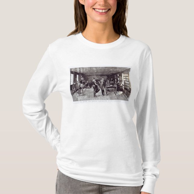 Herr Edison, den ansedda elektrikeren T-shirt (Framsida)