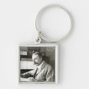 Herr Edward Elgar Fyrkantig Silverfärgad Nyckelring